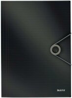 LEITZ 4563 Dreiflügelmappe Solid A4 PP schwarz