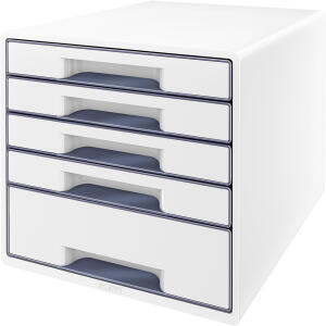 LEITZ Schubladenbox WOW CUBE perlweiß Schubladenbox WOW CUBE mit 5 Schu