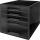 LEITZ Schubladenbox 5 Laden CUBE schwarz Schubladenbox CUBE mit 5 Schublade