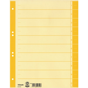 ESSELTE Trennblatt A4 gelb Trennblatt A4 Tabe und Lochran