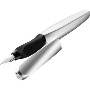 Pelikan Füllhalter Twist Silber P457 M in Faltschachtel