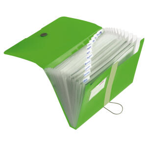 Herlitz Fächermappe PP 12F apfel Gummizug Visitenkartenfach