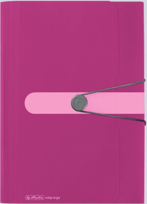 Herlitz Fächermappe PP 12F beere Gummizug Visitenkartenfach