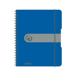 Herlitz Spiralblock to go A5 80Bl blau Sonderlineatur kariert
