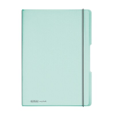 Herlitz Notizh.flex PP A4,2x40 Bl.kar.lin. minze,gelocht,Mikroperf. my.book