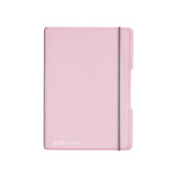 Herlitz Notizheft flex PP A5,40 Blatt,kar. rosé,...