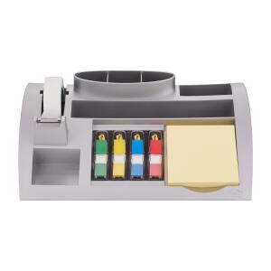 Post-it Schreibtischorganizer silber  metallic befüllt