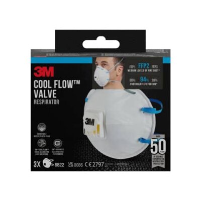 3M Feinstaubmaske Komfort - Pack mit 3 Stück