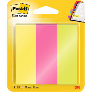 Post-it Page Marker Neon - 25 x 76 mm, 3x 100 Streifen