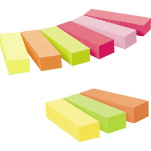 Post-it Page Marker Neon Promotionset 6+3 - 15 x 50mm, sortiert, 9x 100 Streifen