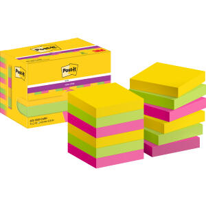 3M Haftnotizblock 12ST Rio POST-IT 622-12SR ckstandsfrei ablösbar, 90 Blatt pro Bloc