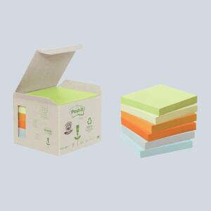 3M Haftnotizblock 38x51 past.Rain POST-IT 653-1GB UWF 100Bl 6St rainbow,uncellophaniert,