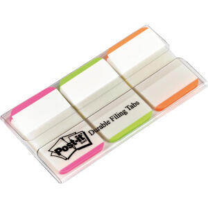 Post-it Index STRONG - 25,4 x 38 mm, sortiert, Etui à 3x 22 Streifen