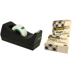 Scotch Tischabroller greenerChoice - inkl. 3 Rollen Klebefilm, schwarz