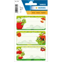 Herma Schuletiketten 76 x 35 mm Fritz der Wurm 2 Bl 6 Etik.