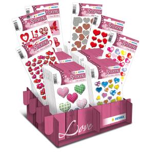 Herma Sticker Display Mix 80 Pack MAGIC Love Herzen