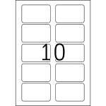 Herma Namensetiketten ablösbar 80 x 50 mm Acetatseide weiss mit blauen Streifen 20 Bl 200 Etik. LaserCopy