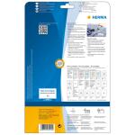 Herma Namensetiketten ablösbar 63,5 x 29,6 mm Acetatseide weiss mit roten Streifen 20 Bl 540 Etik. LaserCopy