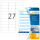 Namensetiketten 63,5 x 29,6 mm Acetatseide weis blau Streifen 540 Etik