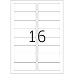 Herma Namensetiketten ablösbar 88,9 x 33,8 mm Acetatseide weiss 20 Bl 320 Etik. LaserCopy