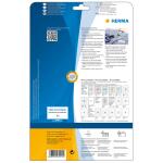 Herma Namensetiketten ablösbar 88,9 x 33,8 mm Acetatseide weiss 20 Bl 320 Etik. LaserCopy