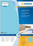 Herma Etiketten permanent haftend 105 x 42,3 mm blau 100...