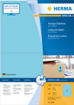 Farbige Etiketten A4, 199,6 x 143,5 mm, blau, permanent haftend