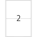 Farbige Etiketten A4, 199,6 x 143,5 mm, grün, permanent haftend