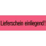 Versandzettel -Lieferschein einliegend- 39 x 118 mm, leuchtrot