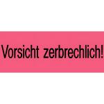 Versandzettel -Vorsicht zerbrechlich- 39 x 118 mm, leuchtrot