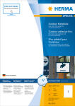 HERMA Folienetikett 210 x 297 mm (B x H) weiß 40...