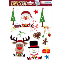 Herma Fensterbild Folie selbsthaftend und wieder ablösbar ca. A4 Größe Weihnachten Weihnachtsfreude 1 Bl 5 Stück