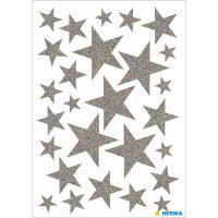 Herma Sticker MAGIC Weihnachten Sterne silber glittery 1 Bl