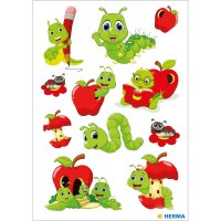 Herma Sticker MAGIC Tiere Fritz der Wurm Wackelaugen 1 Bl