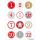 Herma Sticker DECOR Weihnachten Adventskalenderzahlen Ø 20 mm 2 Bl