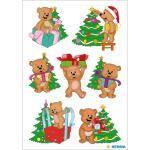 Herma Sticker DECOR Weihnachten Weihnachtsbären 3 Bl