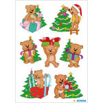 Herma Sticker DECOR Weihnachten Weihnachtsbären 3 Bl