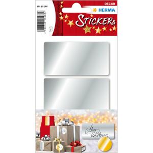 Herma Etiketten 34 x 67 mm silber 3 Bl 9 Etik. Handbeschriftung