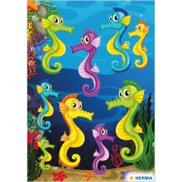 Herma Sticker MAGIC Tiere Seepferdchen Neon 1 Bl