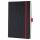 Notizbuch Conceptum kariert - ca. A5 schwarz/rot Hardcover 194 Seiten