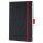 SIGEL CO663 Notizbuch Conceptum - zweifarbig - liniert - ca. A5 - schwarz/rot - Hardcover - 194 Seiten - PEFC-zertifiziert