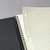 SIGEL CO820 Spiralblock Conceptum - Uni - kariert - ca. A4 - schwarz - Hardcover - 160 Seiten - PEFC-zertifiziert