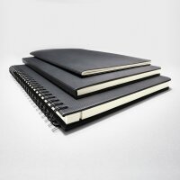 SIGEL CO820 Spiralblock Conceptum - Uni - kariert - ca. A4 - schwarz - Hardcover - 160 Seiten - PEFC-zertifiziert