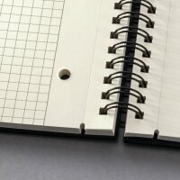 SIGEL CO820 Spiralblock Conceptum - Uni - kariert - ca. A4 - schwarz - Hardcover - 160 Seiten - PEFC-zertifiziert