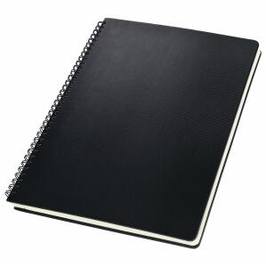 SIGEL CO821 Spiralblock Conceptum - Uni - liniert - ca. A4 - schwarz - Hardcover - 160 Seiten - PEFC-zertifiziert