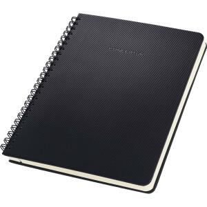 SIGEL CO822 Spiralblock Conceptum - Uni - kariert - A5 - schwarz - Hardcover - 160 Seiten - PEFC-zertifiziert