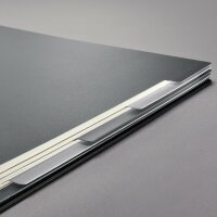 SIGEL CO840 Spiralblock Conceptum - Uni - kariert - ca. A4 - schwarz - Hardcover - 160 Seiten - PEFC-zertifiziert - versetzbares Register