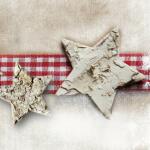 SIGEL DU049 Weihnachts-Umschlag - Sterne - weiß/braun - gummiert - DIN lang - 25 Umschläge