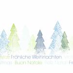 SIGEL DU090 Weihnachts-Umschlag - Weihnachtsbaum - grün/blau - gummiert - DIN lang - 25 Umschläge
