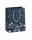 Geschenktasche Premium klein - blau - Schneeflocken 17,50 x 23 x 10 cm